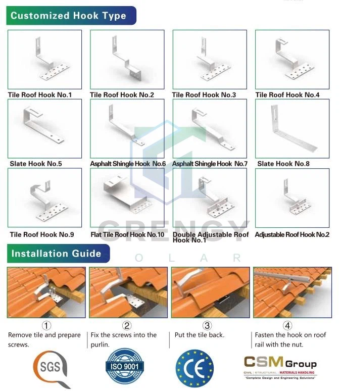 flat tile roof solar mounting hook flat tile roof solar mounting hook