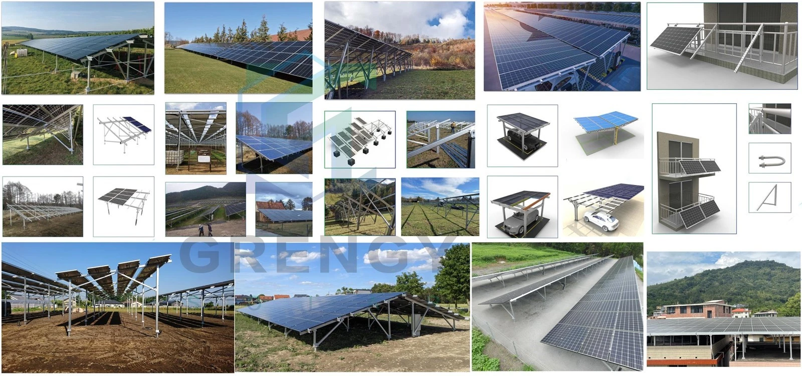 Apply to vary terrain ground solar mount structure Apply to vary terrain ground solar mount structure