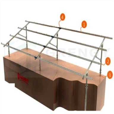 Слънчева система за наземен монтаж с винтови пилоти