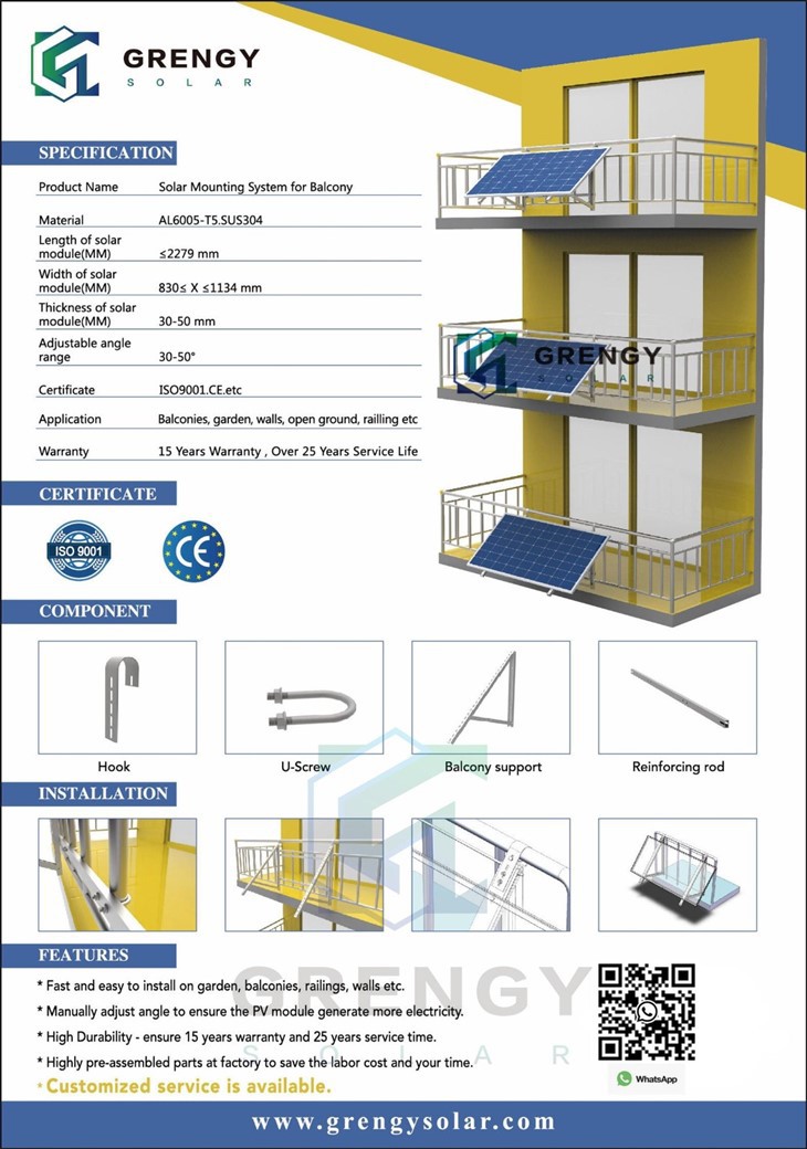 Balcony Solar Panel Mounting Kits