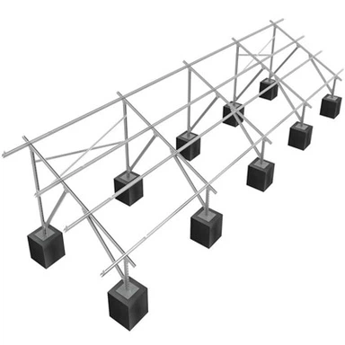 Слънчеви скоби на HDG стомана с бетонна основа