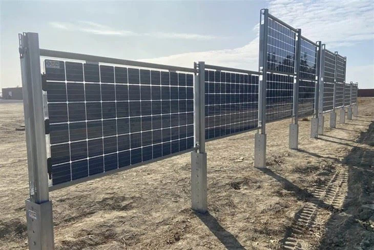 Vertical Bifacial Solar Panels Mounting